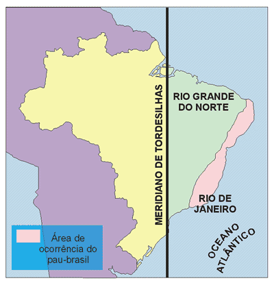 Área de ocorrência do pau-brasil
