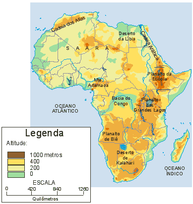 Relevo e Estrutura Geológica da África