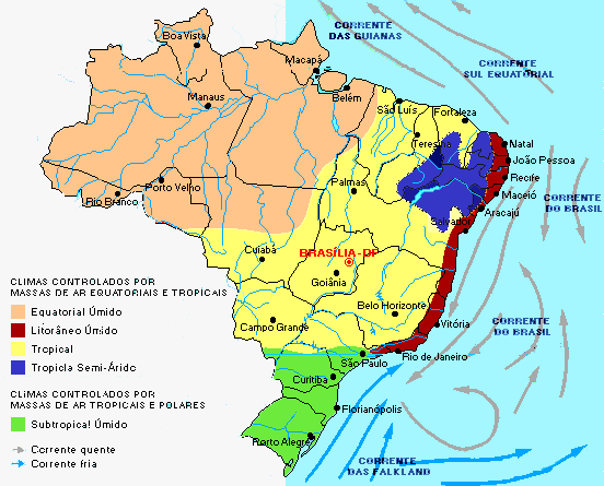 Mapa - Clima Brasileiro