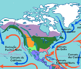 Mapa - Domínios Climáticos dos Estados Unidos