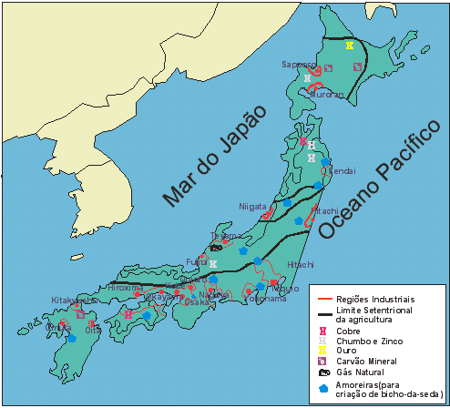 Japão - Áreas Industriais