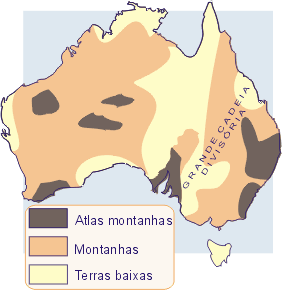 Mapa Relevo Oceania