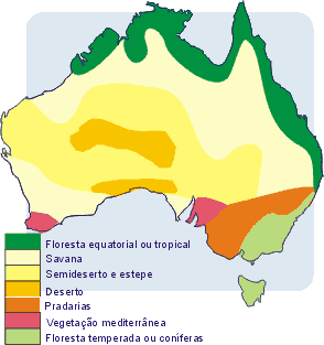 Mapa - Paisagens vegetais Oceania