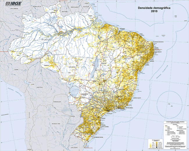 Brasil - Densidade Demográfica