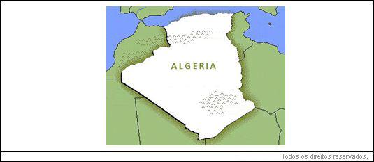 Mapa da Algéria