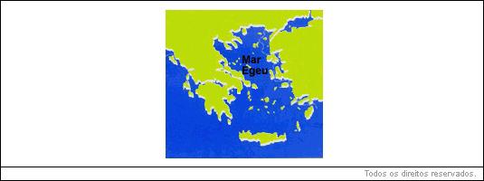 Mapa do Mar Egeu