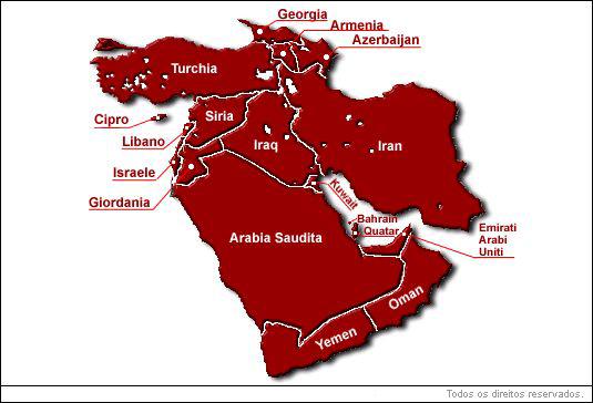 mapa - Oriente Médio