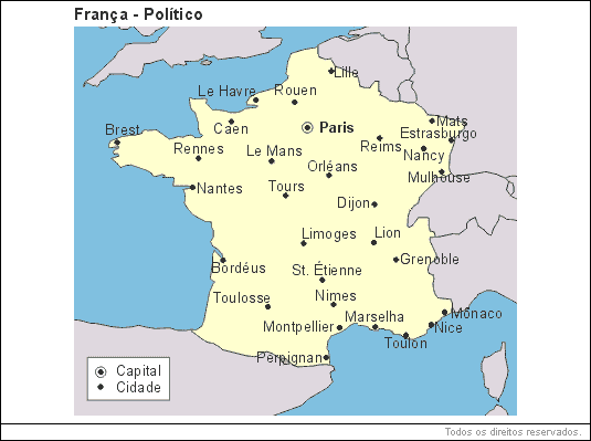 Mapa - França - Político