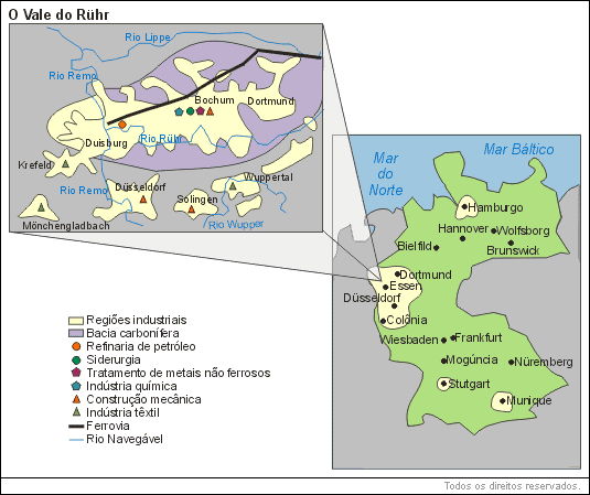 Mapa - O Vale do Ruhr