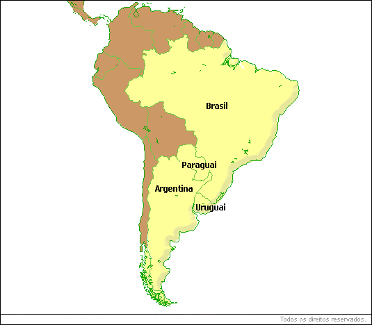 Mapa - Mercosul