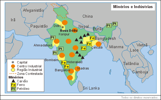 Índia - Minérios e Indústrias