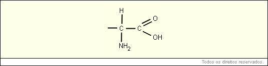 A fórmula geral de um aminoácido está representada abaixo