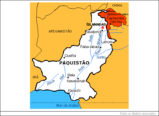 mapa - Paquistão