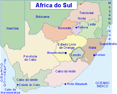 Mapa - ÁFRICA MERIDIONAL
