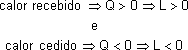 calor recebido, calor cedido