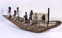 Tipo de embarcação usada - 2134-1991 a.C.  (Museu da Universidade de Harvard)