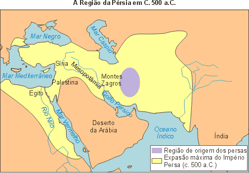 A Região da Pérsia em c. 500 a.C.