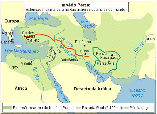 Império Persa: extensão máxima de uma das maiores potências do mundo