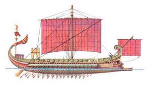 Embarcação de guerra romana do quinto século a.C.