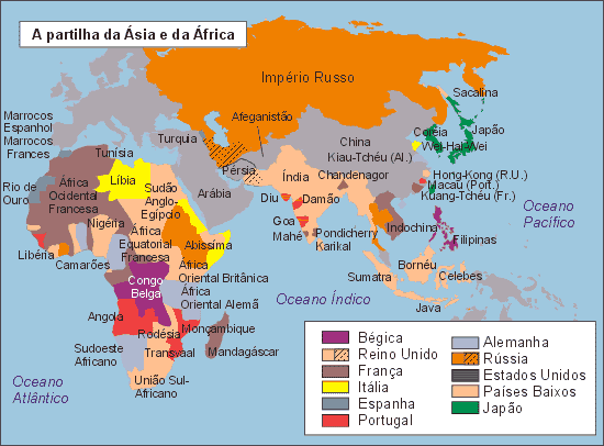 A partilha da Ásia e da África