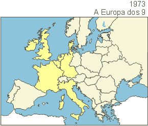 Mapa - A Europa dos 9 - 1973