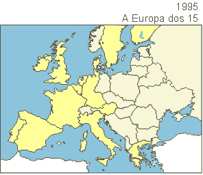Mapa - A Europa dos 15 - 1995