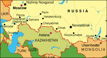 Mapa - Rússia e a Chechênia