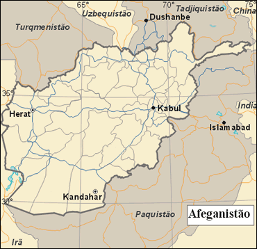 Mapa do Afeganistão