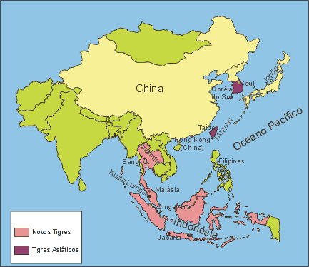 Mapa - Tigres Asiáticos