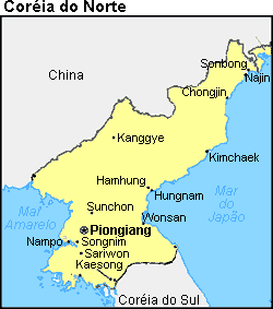 Mapa da Coreia do Norte
